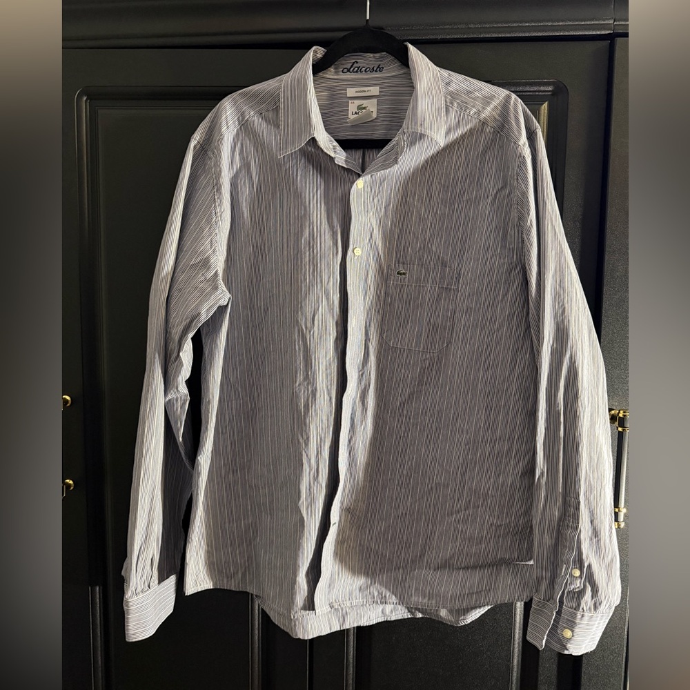 Lacoste Men's Pinstripe Button-Down Shirt